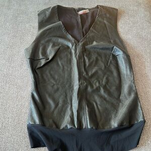 Black pleather bodysuit